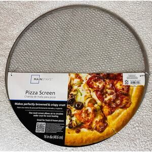 Mainstays 16” Pizza Screen 4 Pack Aluminum Mesh Pan Bake Tool New